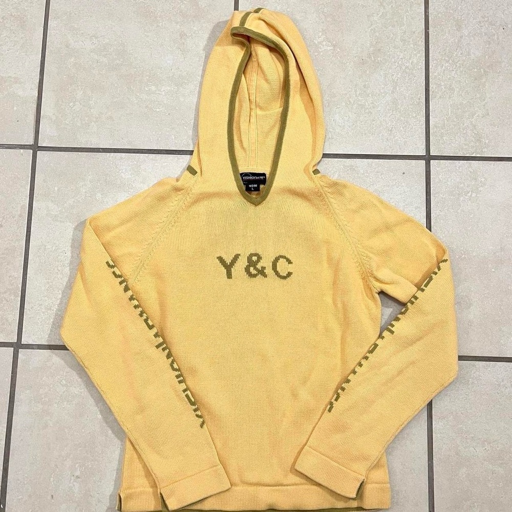 yellow and green yishion y&c y2k hoodie